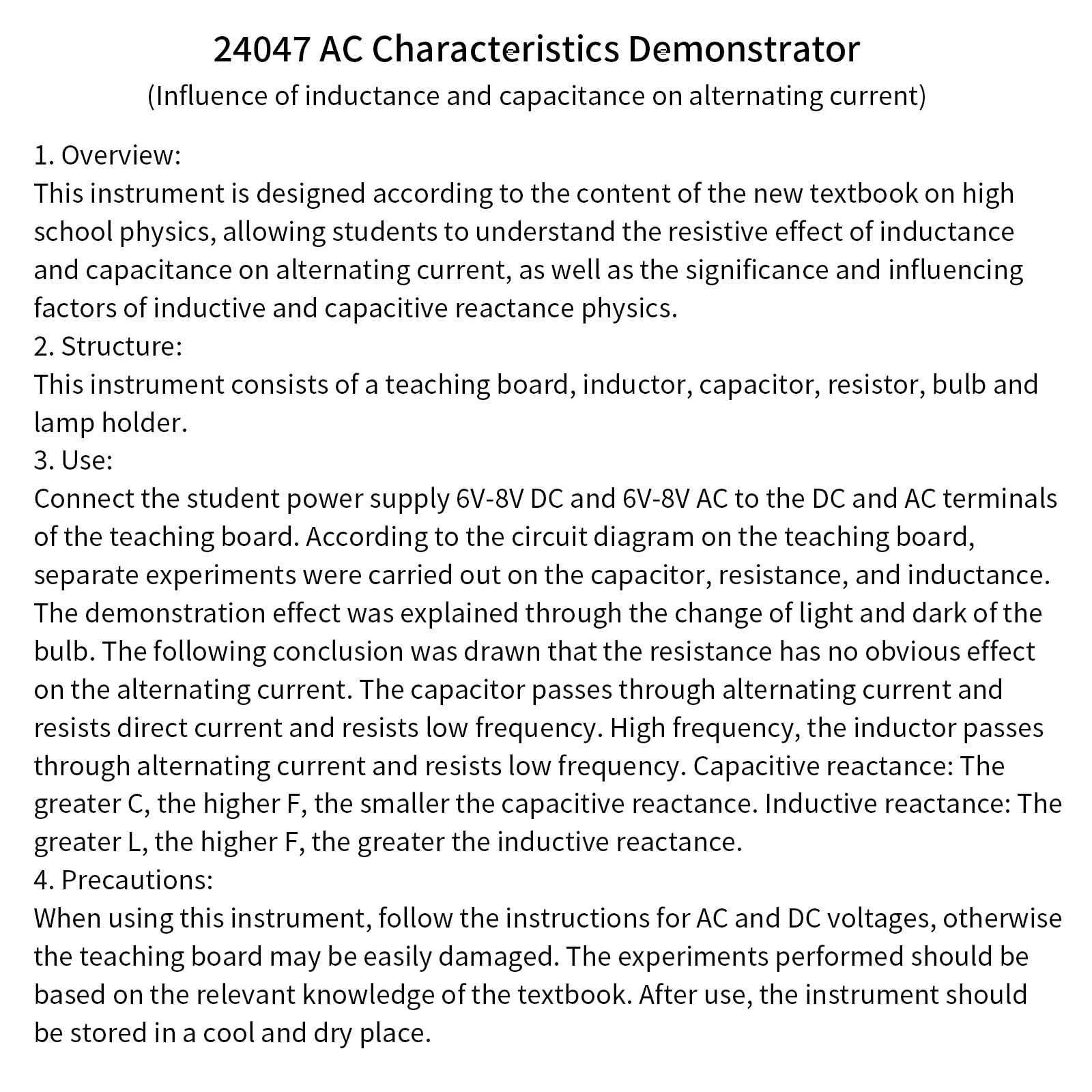 Caratteristiche del circuito educativo Dimostratore fisica Sussidio didattico per esperimenti laboratorio Educazione in classe Facile assemblaggio