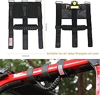 Vista 7 de Asas de agarre de barra de agarre con luz para Jeep Wrangler TJ JK JL YJ Unlimited Rubicon Sahara 2 puertas 4 puertas Jeep Gladiator JT, accesorios