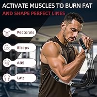 Vista 5 de Twister Arm Trainer, Dual Triple-Spring, 30-180lb Adjustable, Chest Arm Shoulder Workout Equipment, Portable Detachable Arm Twister Exerciser for