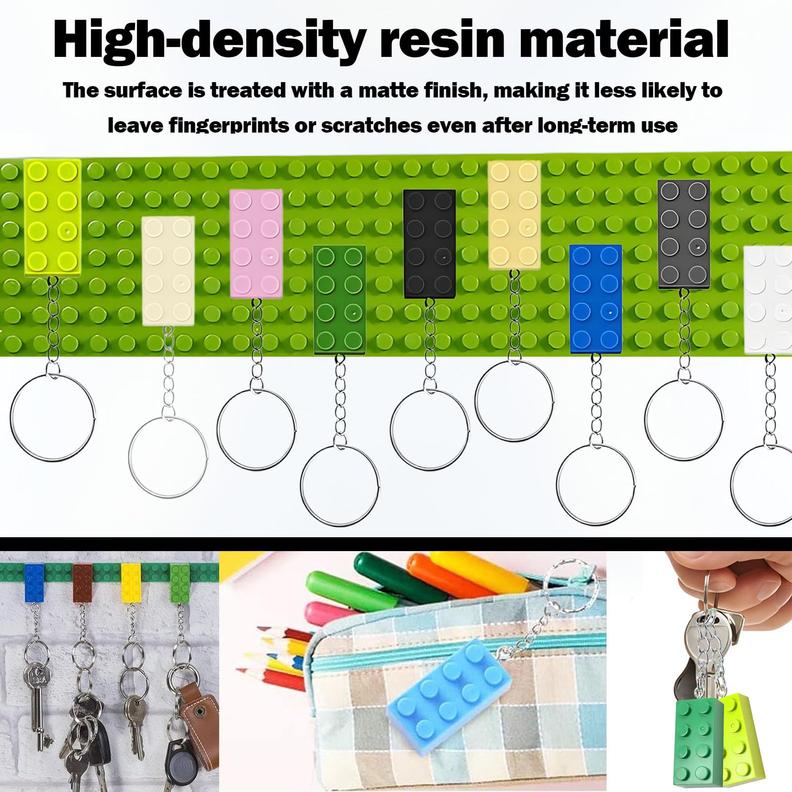 20 Porte-Clés Briques De Construction Multicolores - Garniture Sacs Fête, Cadeau Anniversaire, Décoration - 6