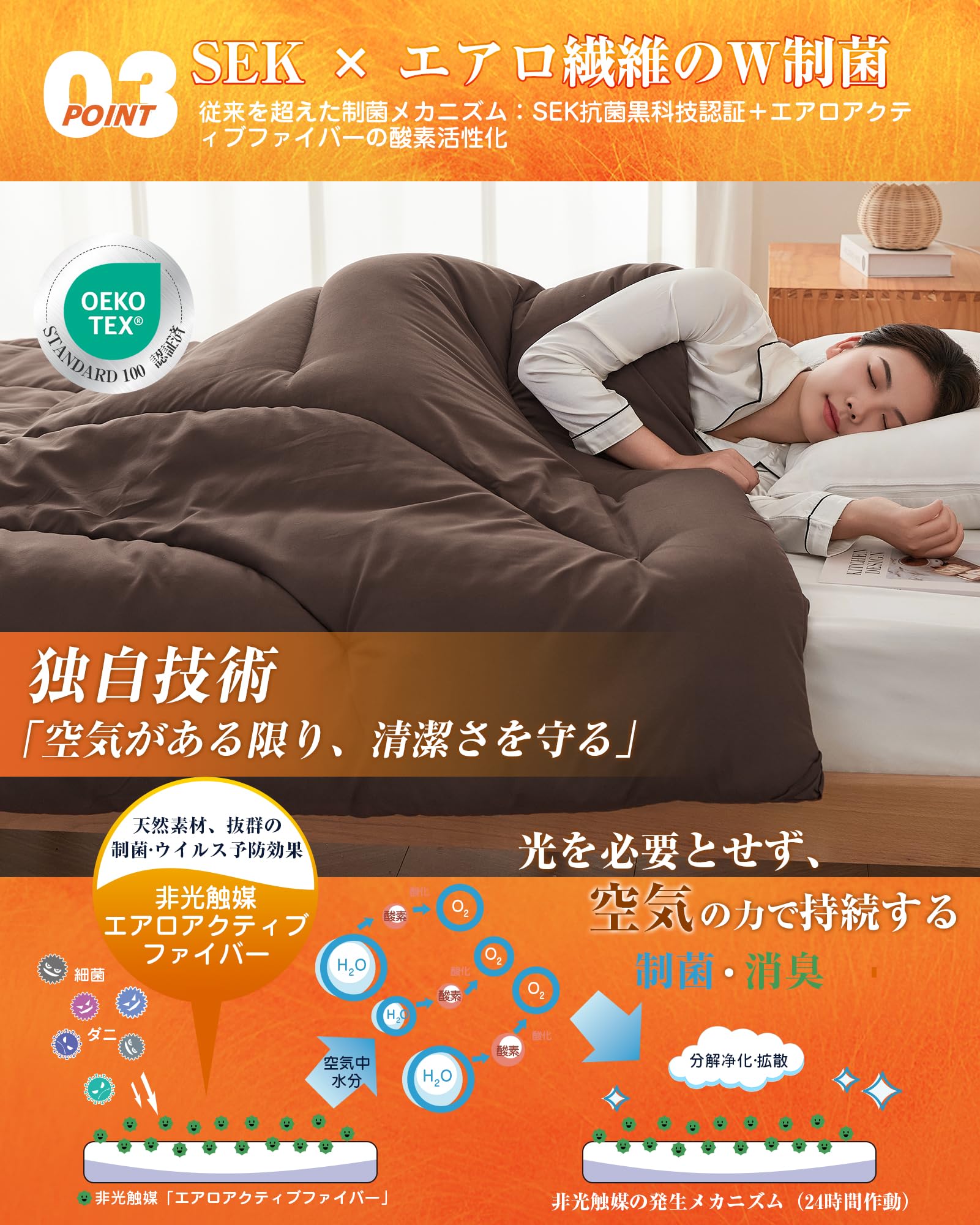 Amazon｜VK Living 掛け布団 シンサレート シングル 冬 羽毛より暖かい