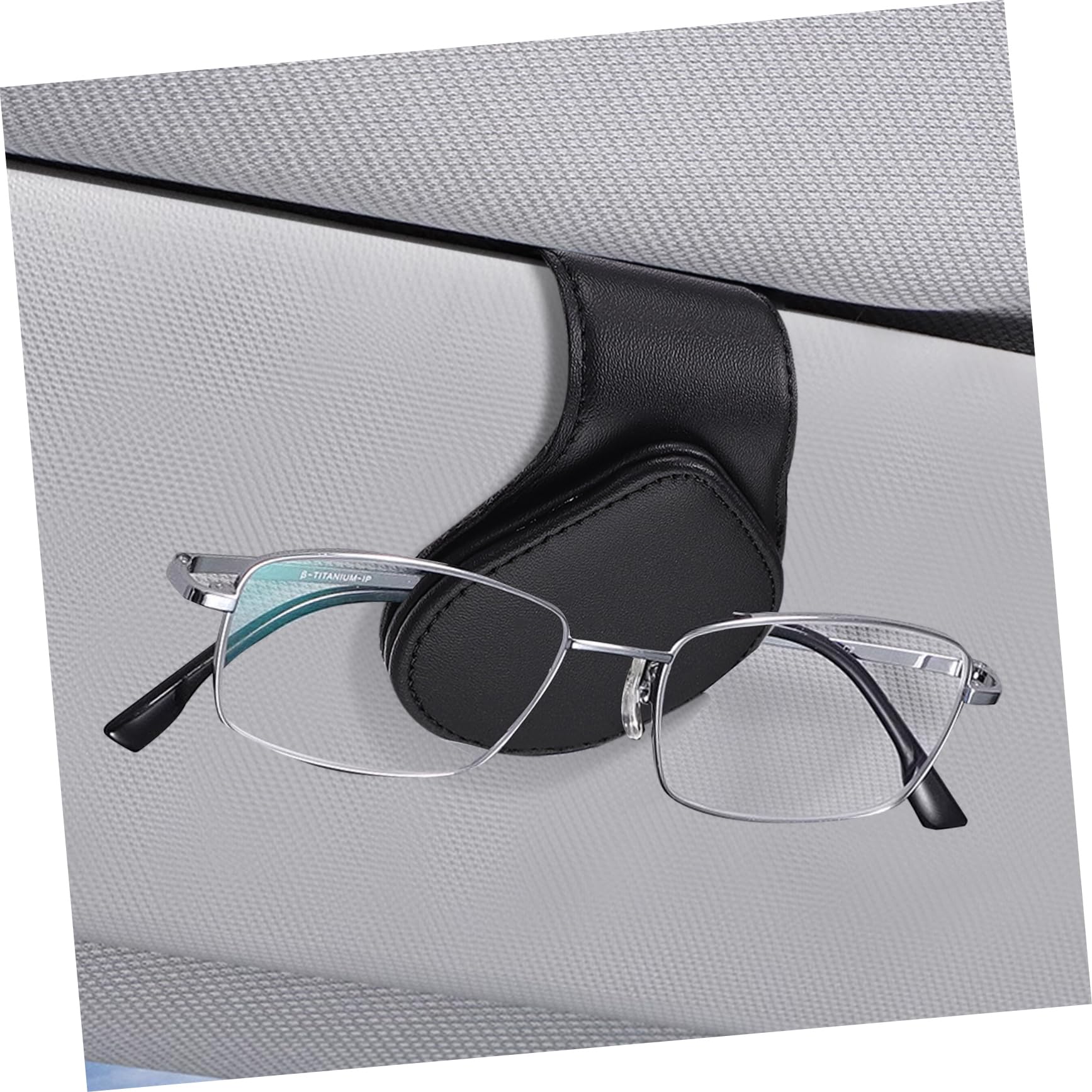 SOLUSTRE 6pezzi Portaocchiali Auto Supporto Magnetico Per Occhiali e Carte Accessorio Per Visiera Auto Protezione Da Graffi e Danni Facile Installazione e Design Efficiente