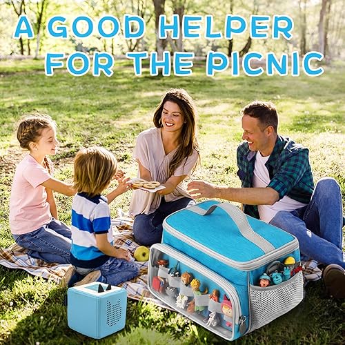 Miniatura 4 de PISOSN Estuche de transporte portátil compatible con el juego de iniciación de Toniebox y figuras de Tonies, bolsa de transporte de juguetes