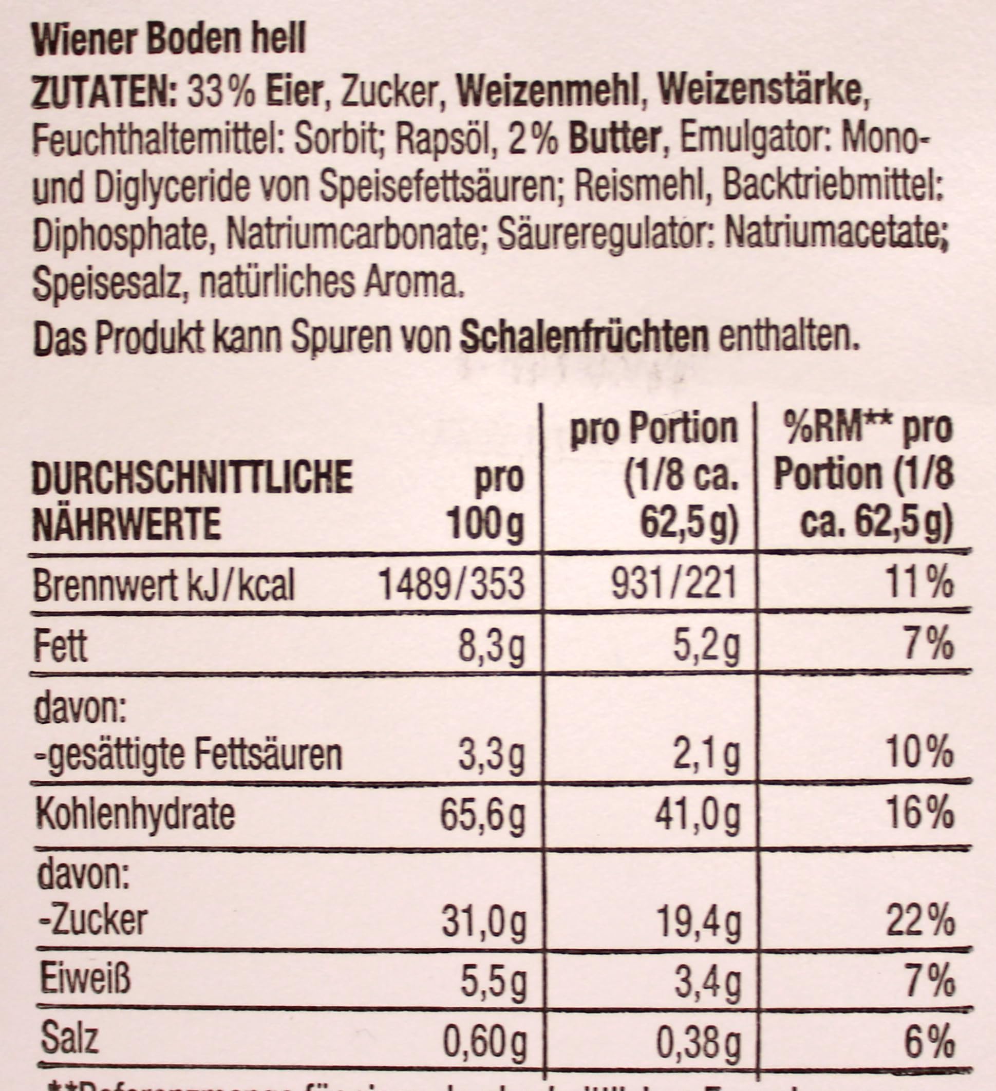 Herzstücke Wiener Boden hell 8er Pack 8 x 500g