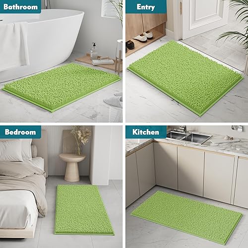 Miniatura 185 de Juego de 3 alfombras de baño extrasuaves y absorbentes, alfombras de baño de felpilla, alfombra de felpa antideslizante, juego de baño con alfombras