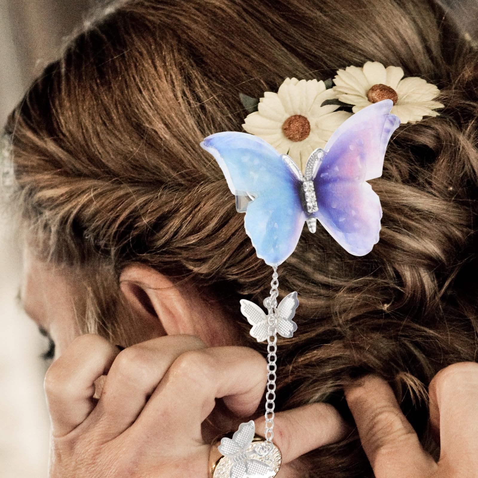 ヘアアクセサリー ビンテージ 大 ヘアクリップ 蝶々 バレッタ