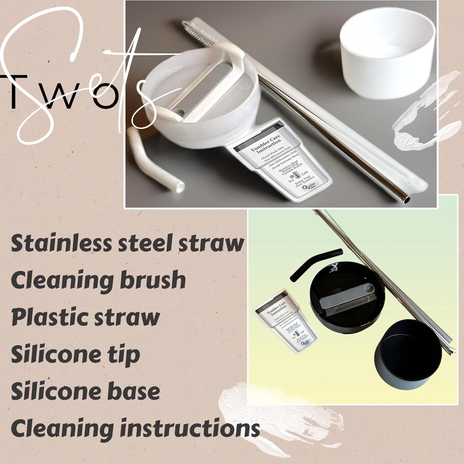 QualityVibe Mr & Mrs Wedding Gift 40 oz Engraved tumbler Set Of 2 For couples With Straw & Brush. Engagement or Christmas Gift Set For Bride & Groom. - Image 5