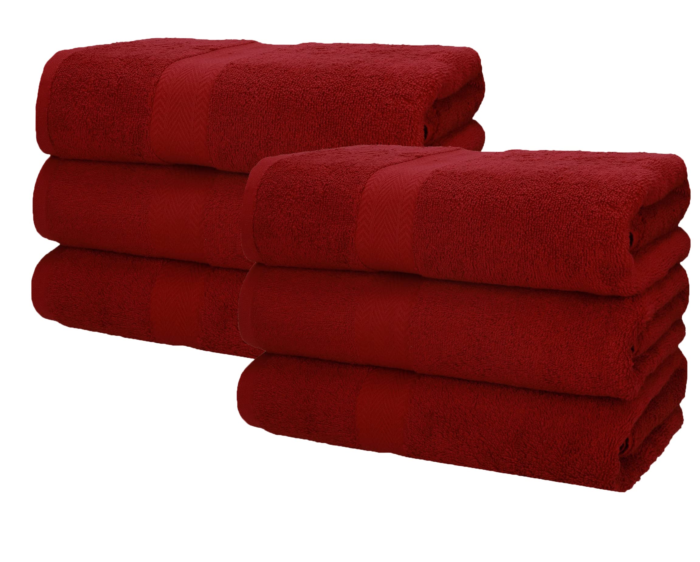 Betz 6 sztuk ręczników do sauny, zestaw ręczników do sauny, jakość premium, 100% bawełna, frotte, rozmiar XXL, 70 x 200 cm, kolor rubinowy