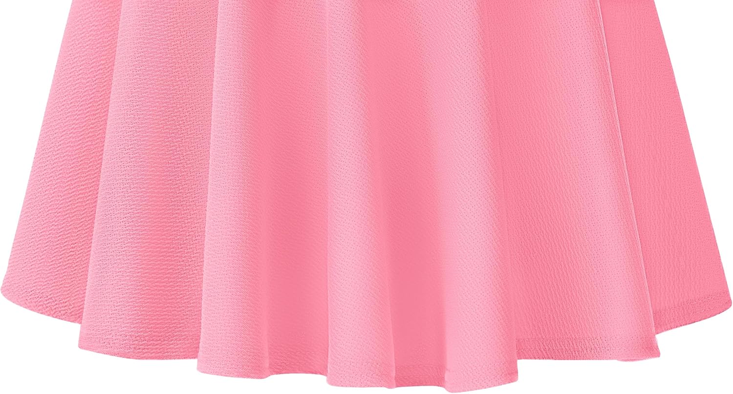 Urban CoCo Women's Basic Midi Skirt Versatile Stretchy Flared Casual High Waisted Skirt - Image 4