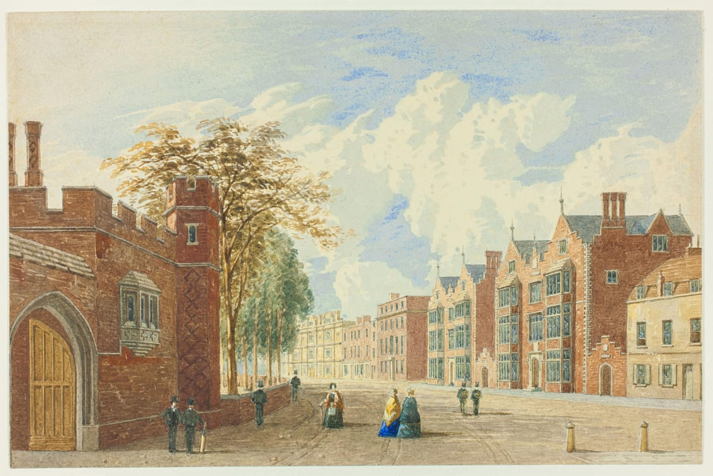SERENDIPITP Retro Picture Poster Wall Art Pictures Painting High Street Eton by George Pyne Wall Art Canvas Print for Wall Decor 60x90cm