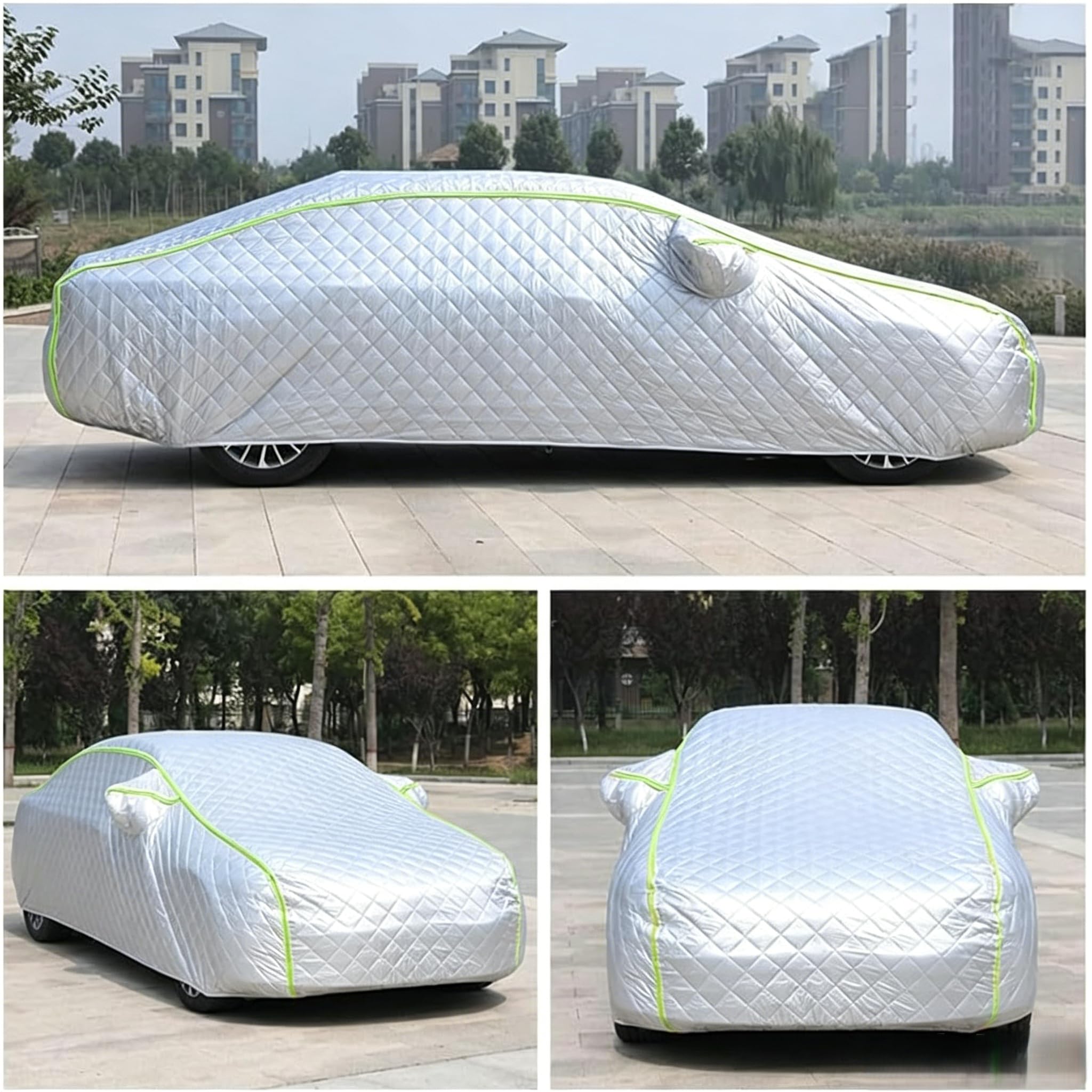 Telo Copriauto Antigrandine per Toyota Aygo (2005-2024), Impermeabile Imbottito 6 Strati zw