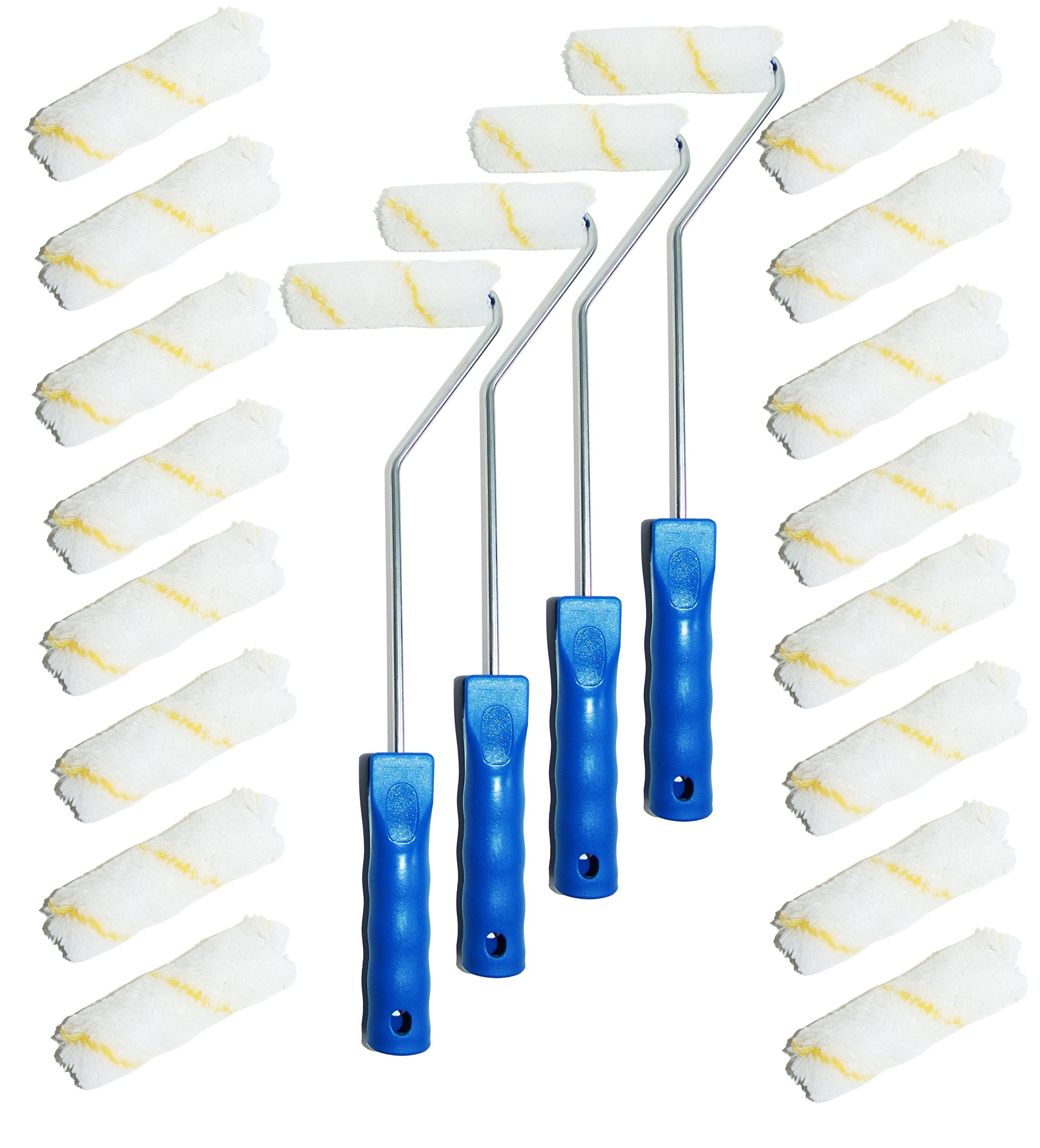 120x Farbrolle Farbwalze 10 cm Gelbfaden Malerwalze + 4x Maler Bügel 41 cm 6mm
