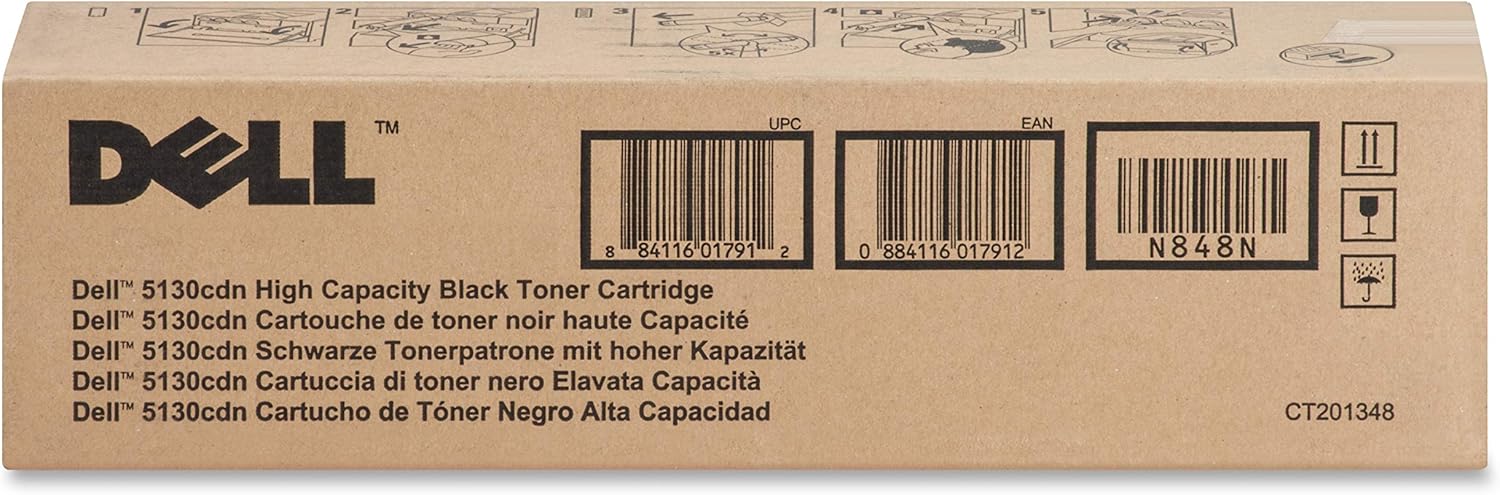 Dell N848N Black Toner Cartridge 5130cdn Color Laser Printer