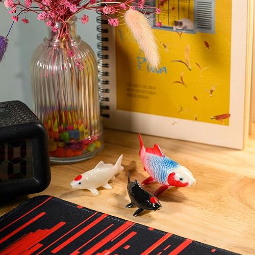Miniatura 12 de Kohaku Edition Realistic Handmade Koi Fish Figurine – Unique Miniature Japanese Carp Home Decoration