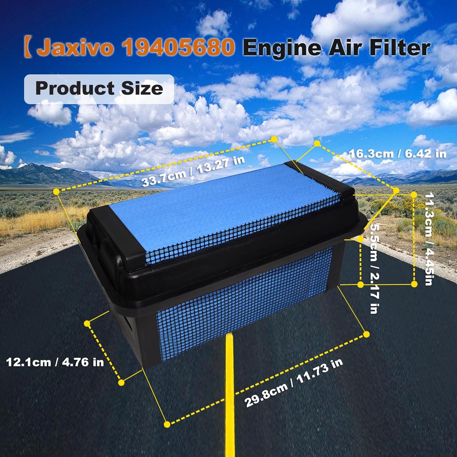 19405680 Engine Air filter Compatible with 2019-2025 International CV515 and CV Series Truck 6.6L V8,for 2019-2025 Silverado 4500/5500/6500 6.6L V8 Diesel,Replace 2518540C1,P643133