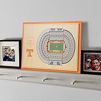Vista 51 de YouTheFan NCAA Oklahoma Sooners - Arte de pared 3D de 5 capas con vista al estadio, Gaylord Family Oklahoma Memorial Stadium, 13.00 x 17.00 pulgadas