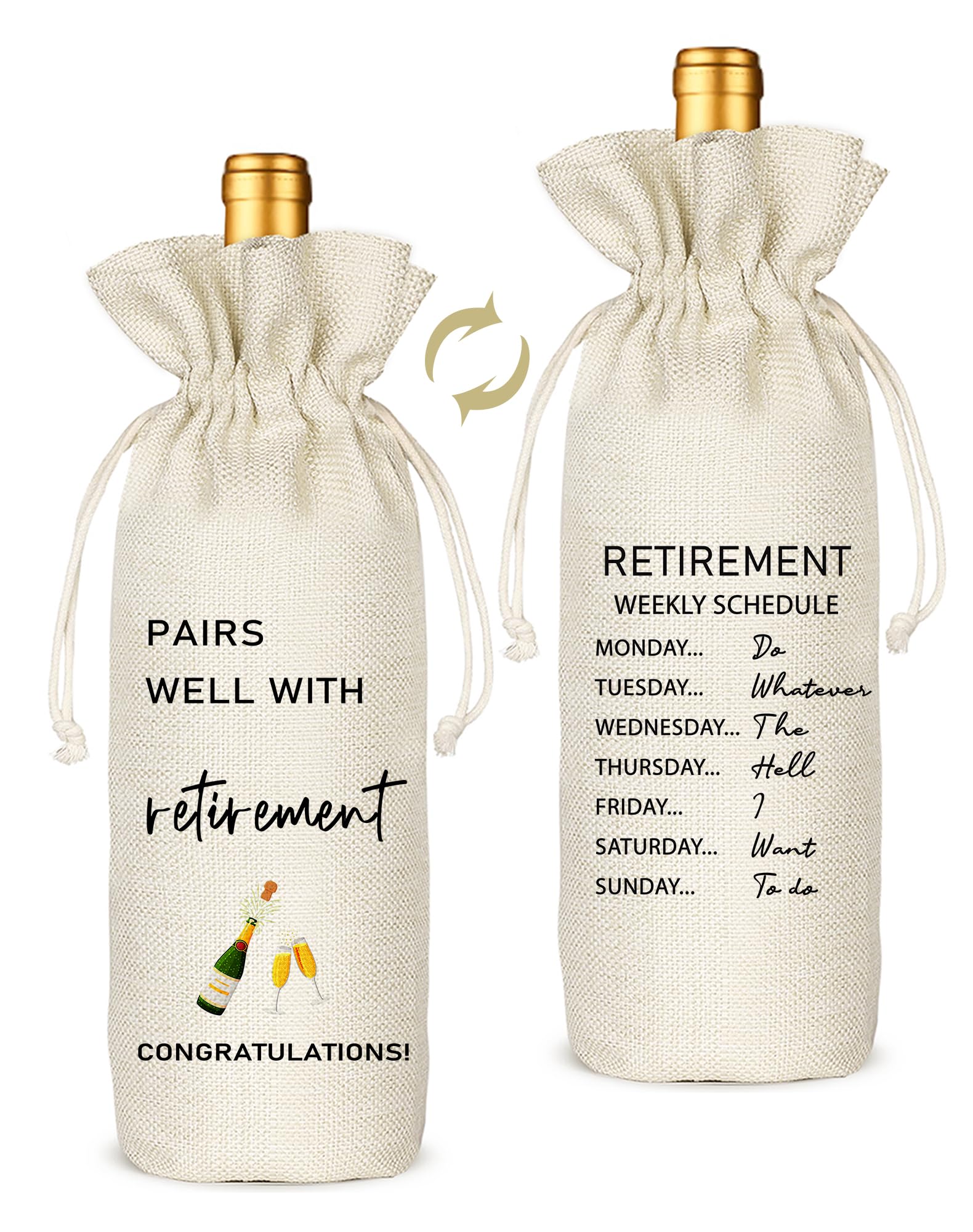 Regalos de jubilación para mujeres, regalos de jubilación para hombres, el mejor regalo de bolsa de vino de jubilación, decoración de fiesta de jubilación, regalos de jubilación para compañeros de