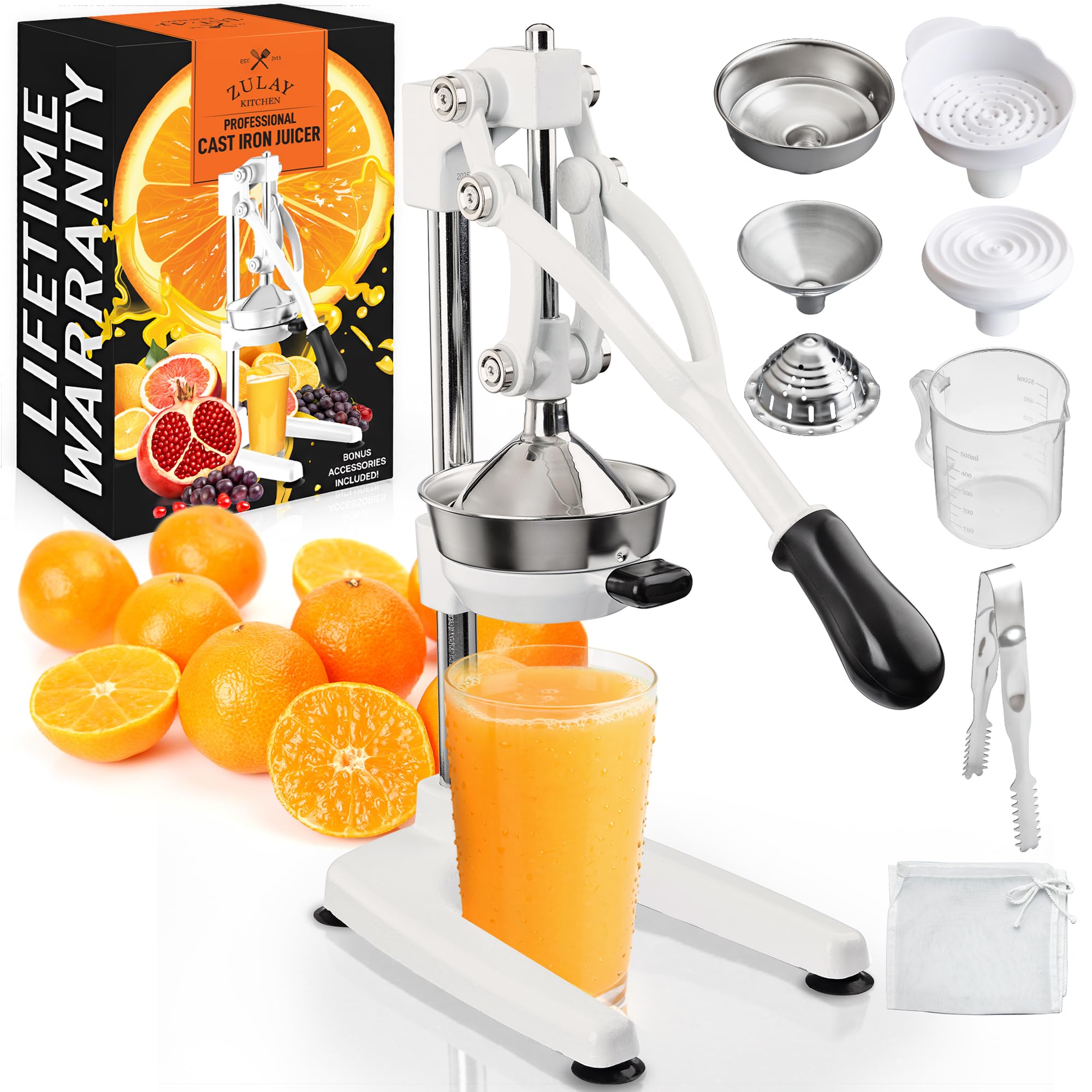 Zulay Kitchen Pulperizer 9 in 1 Cast Iron Juicer