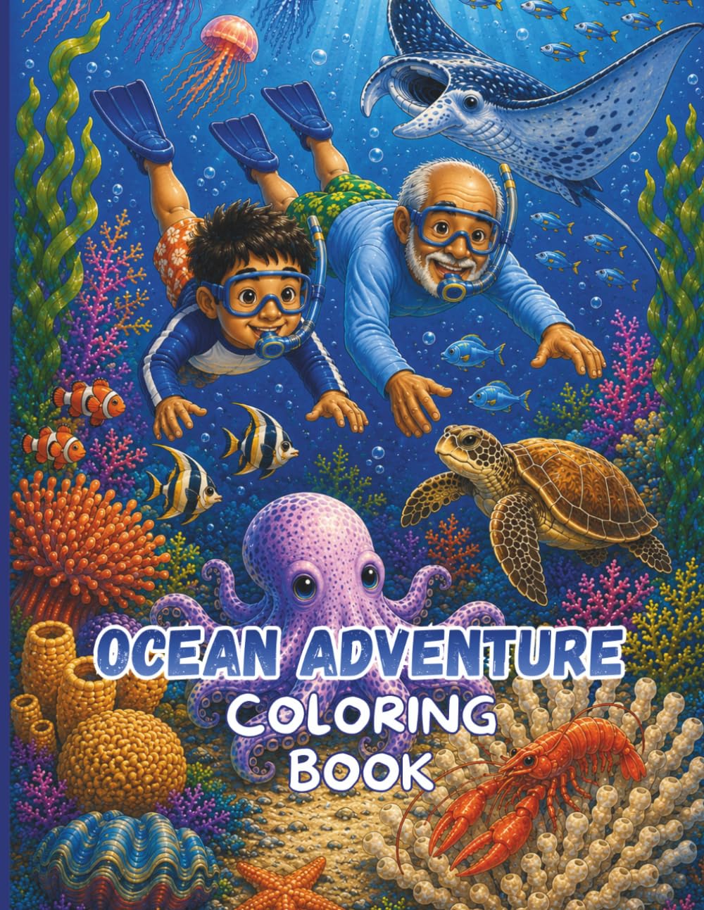 Ocean Adventure Coloring Book: Color the Ocean's Amazing Creatures