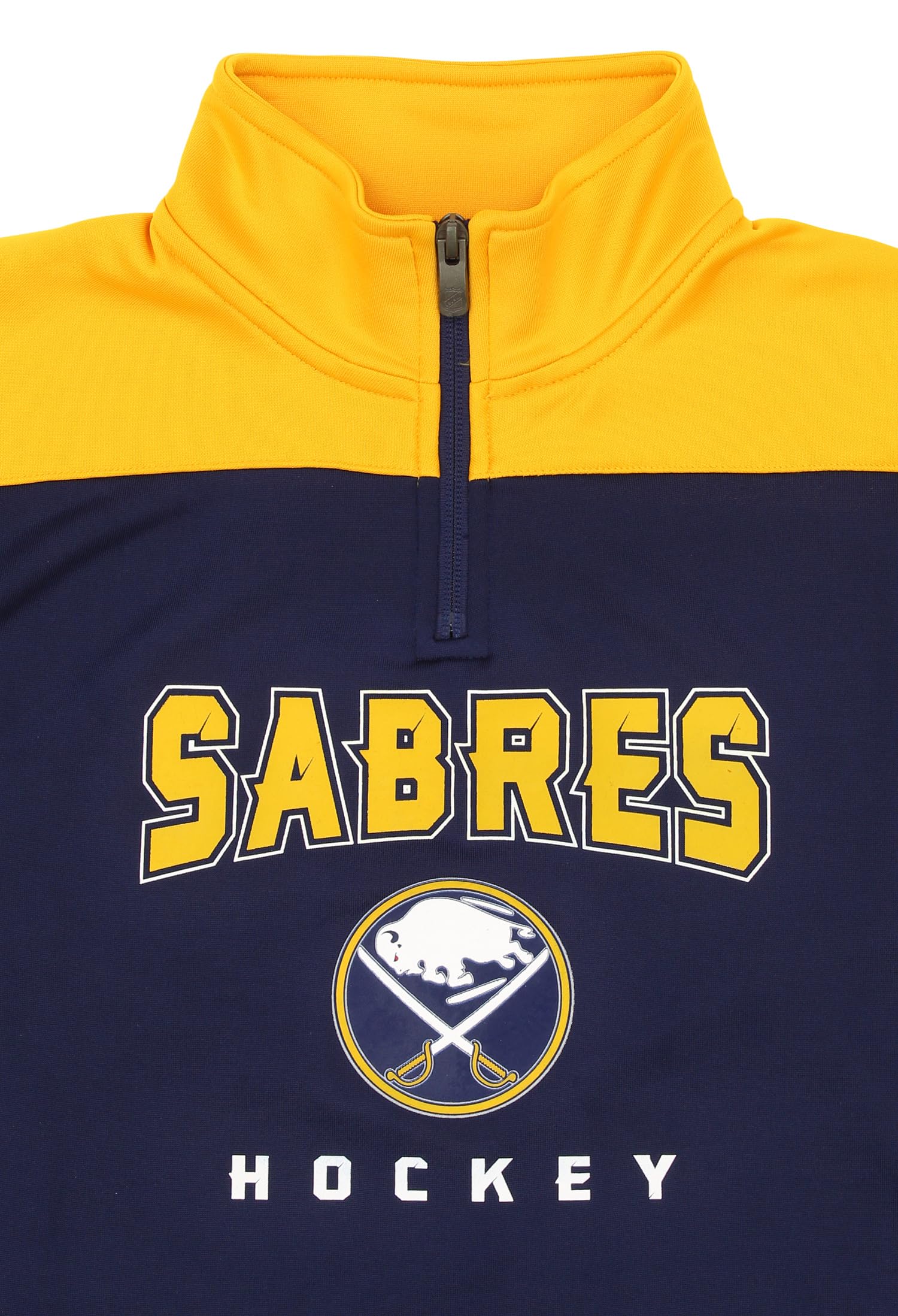 Outerstuff NHL Buffalo Sabres Kids & Youth Boys Prospect 1/4 Zip Jacket, X-Large(18), True Navy