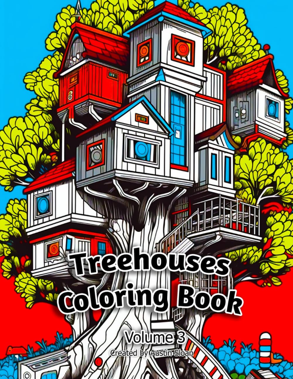 Treehouses Coloring Book: Volume 3