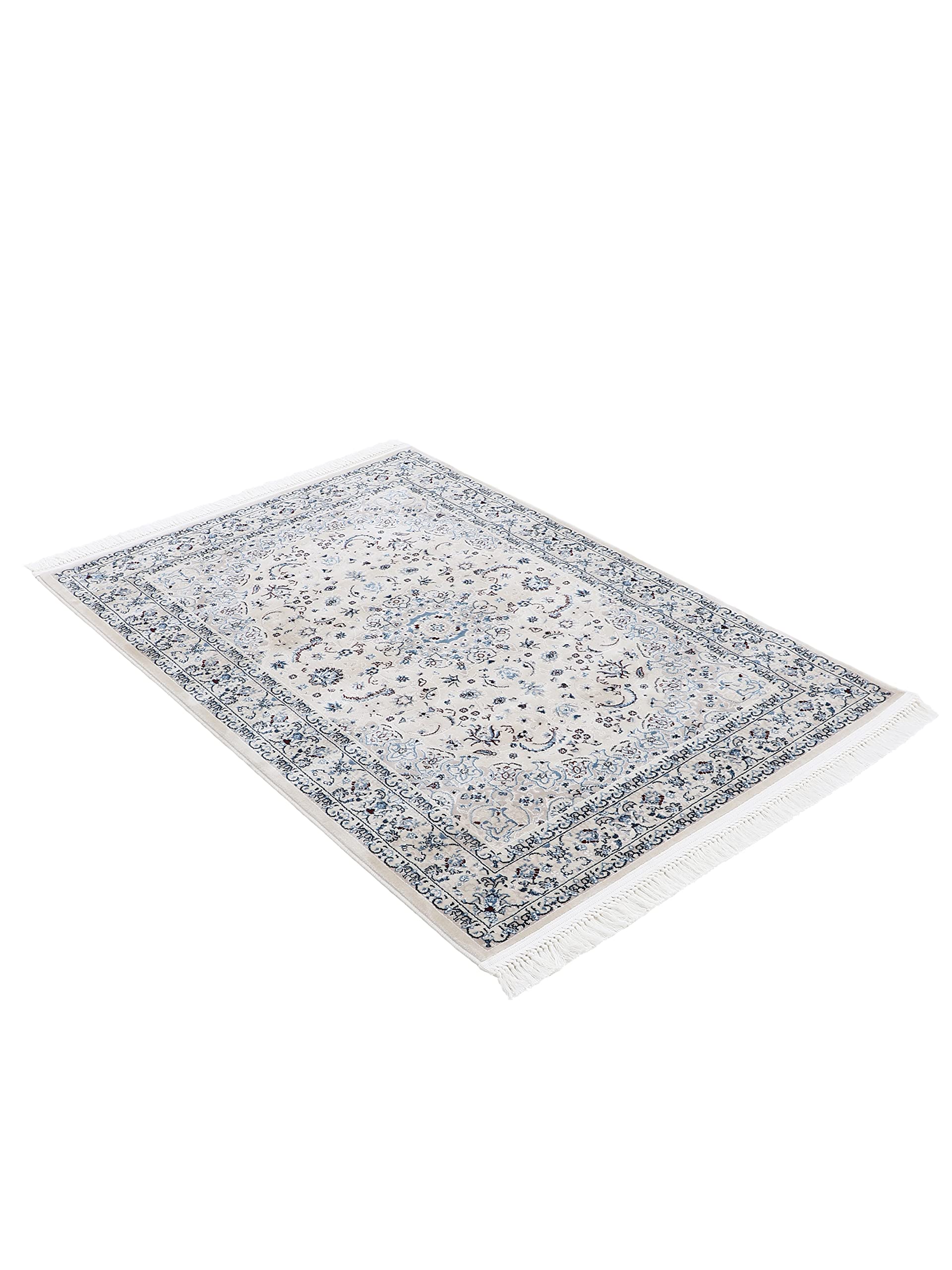 carpetfine Tappeto Orientale Nain Diane Beige 140x200 cm | Traditional Tappeto per soggiorno e camera da letto
