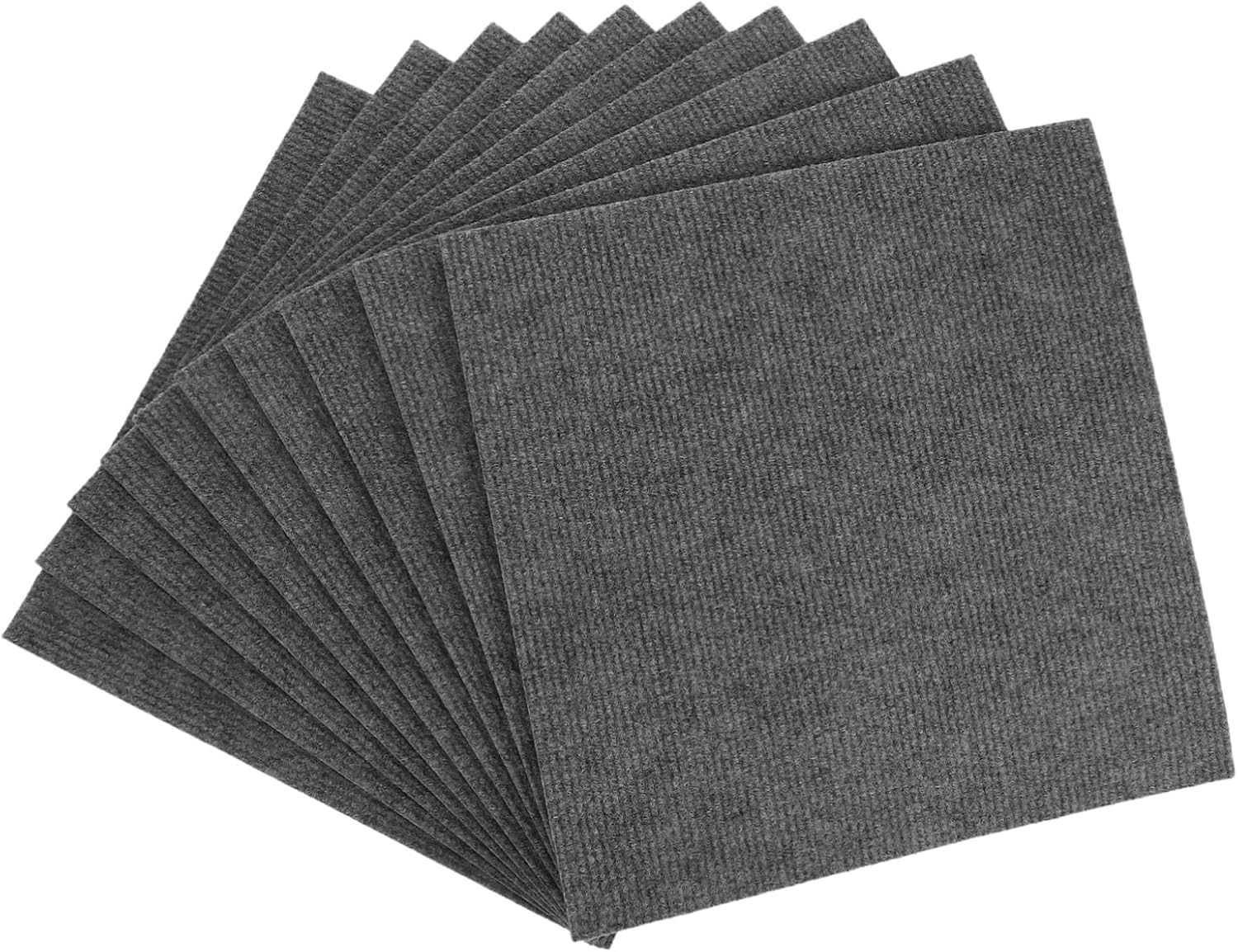 MAGICLULU 10pcs Self-Adhesive - Carpet Tiles Peel and Stick Flooring for Bedroom Living Room Basement Easy Installation Non-Skid Design for High-Traffic Areas