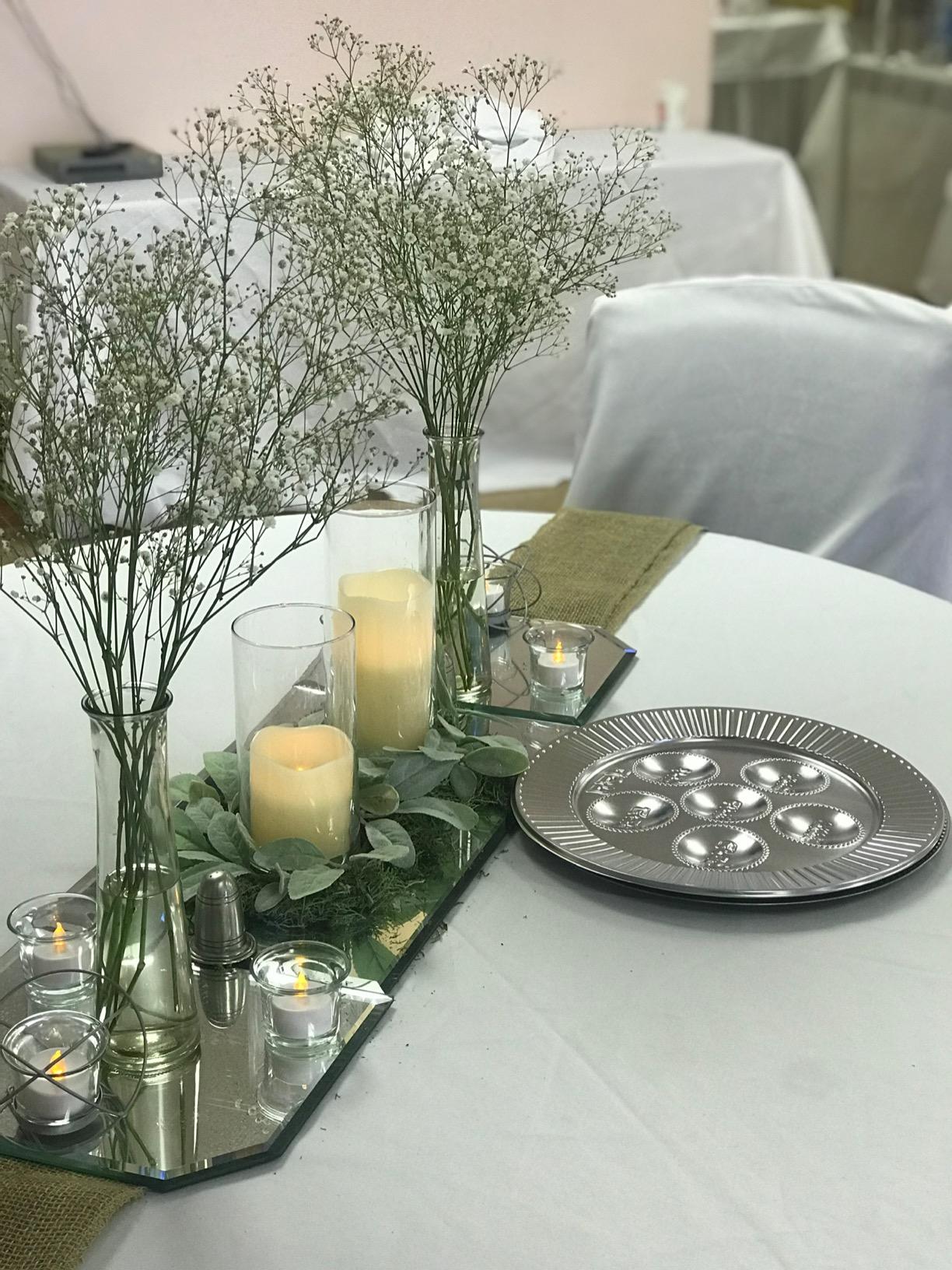 Passover Plastic Seder plate (10 pack) 13" Traditional Silver Disposable plates