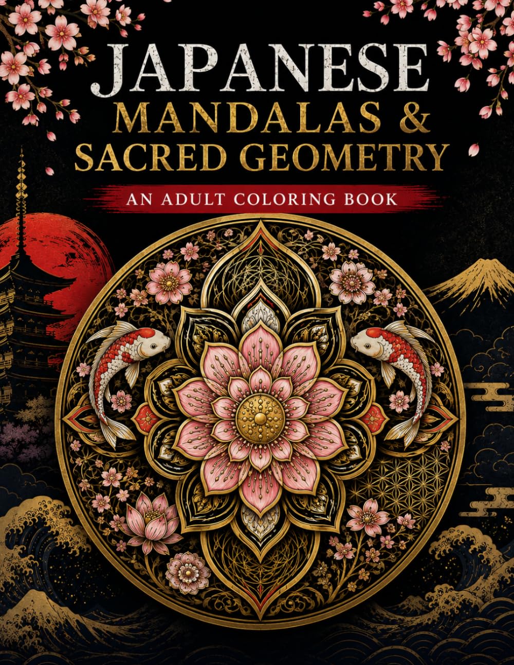 Japanese Mandalas & Sacred Geometry: An Adult Coloring Book: Intricate Japanese Designs Inspired by Zen, Mythology, Nature, and Traditional Art (Tokyo ... Spirit, and Wonder of Japan Through Color)