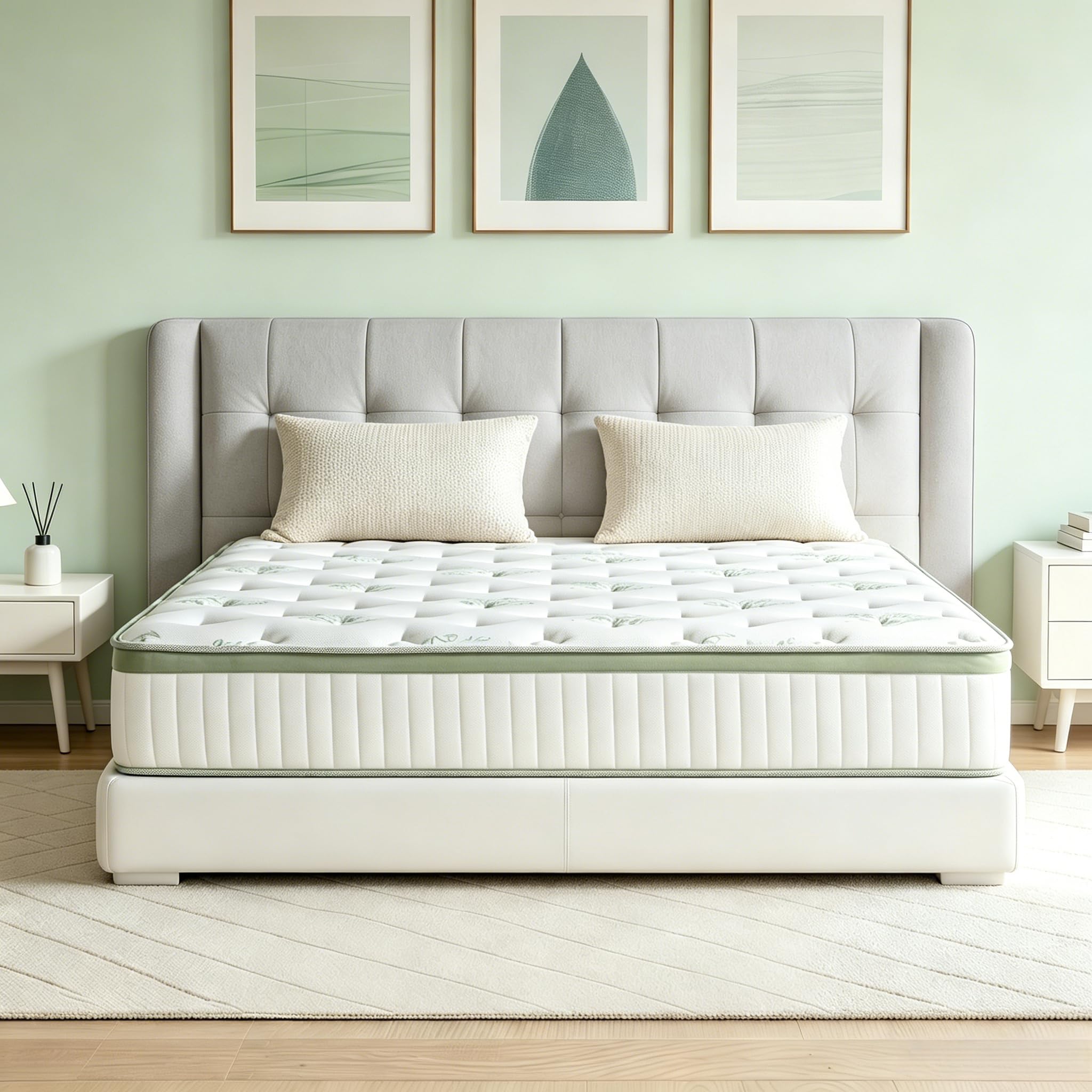 Photo 1 of Arcticus Full Size Mattress, 12 Inch Hybrid Mattress in a Box with Memory Foam and Individually Pocketed Spring, Motion Isolation, Pressure Relief, Medium, CertiPUR-US Certified