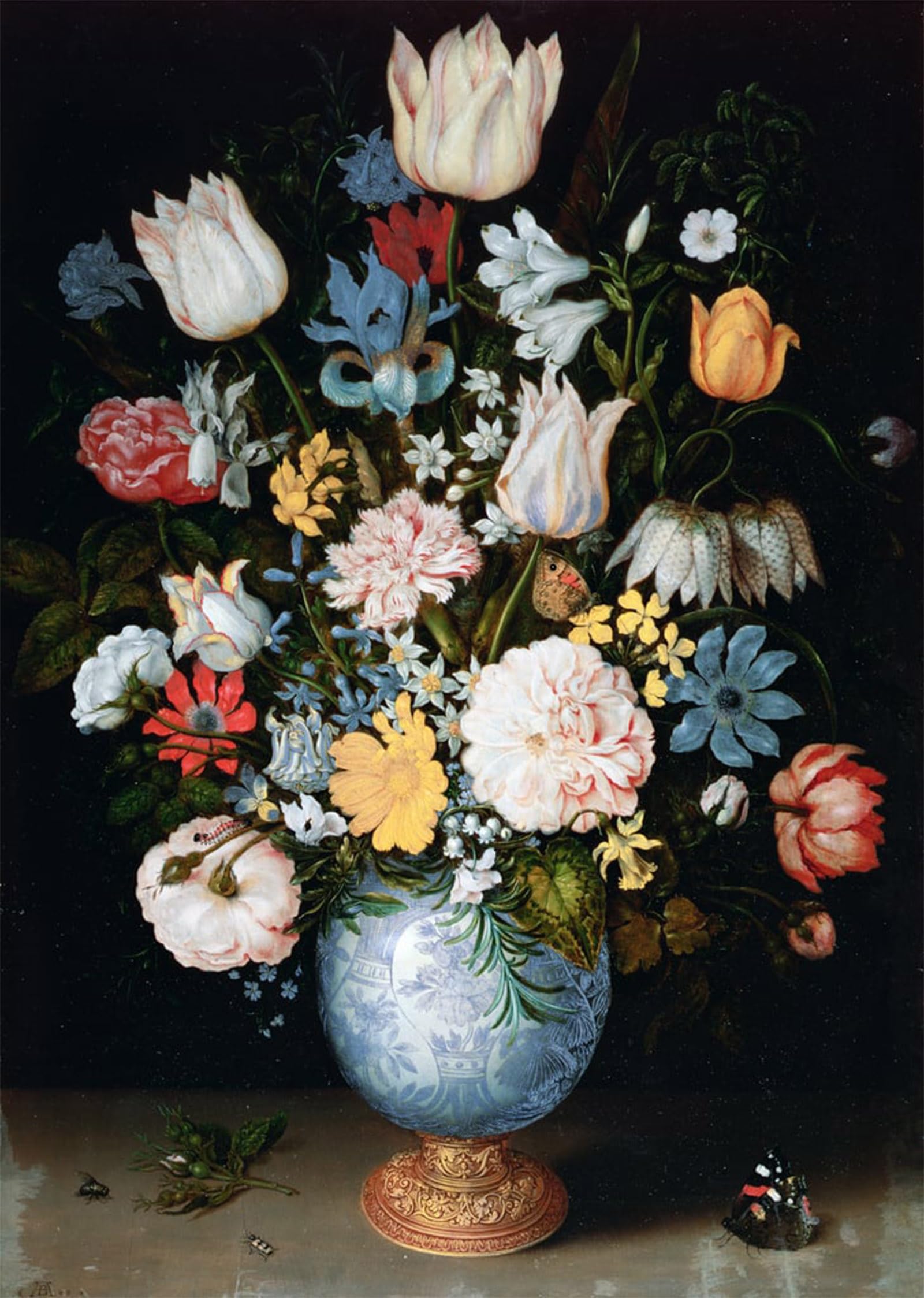 Tableau Toile Bouquet de fleurs Bosschaert Affiches d'Art 60x90cm