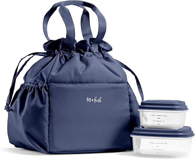 AOTM Pink Lunch Bag For Women, Insulated Lunch Bags, Stain-Resistant Large Cinch Closure Picnic Bags, All-Purpose Lunchbag For Kid Girl Adult, Thermal Meal Prep Bag For Work/School/Travel - View #6