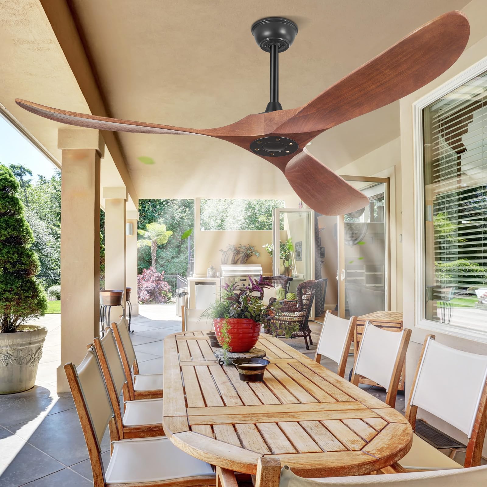 Yahada 60 Solid Wood Ceiling Fan No Light
