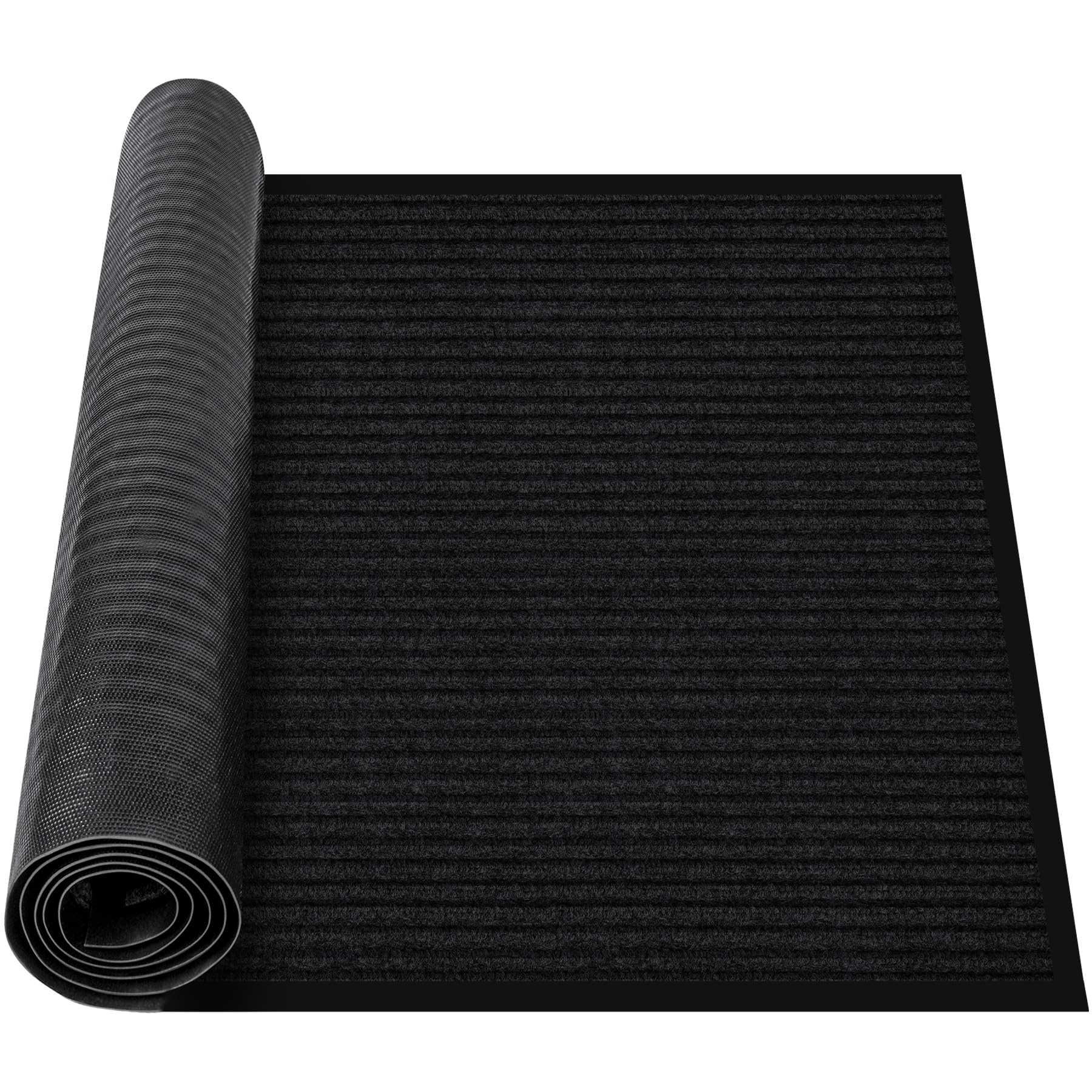 MYFAMIREA Commercial Floor Mat 3' x 5' Extra Large Front Door Industrial Rug Heavy Duty Brush Step Entrance Mat Weather Utility Rug with Non Slip Rubber Backing Low Profile for Entryway, Charcoal Grey — Amazon image 10
