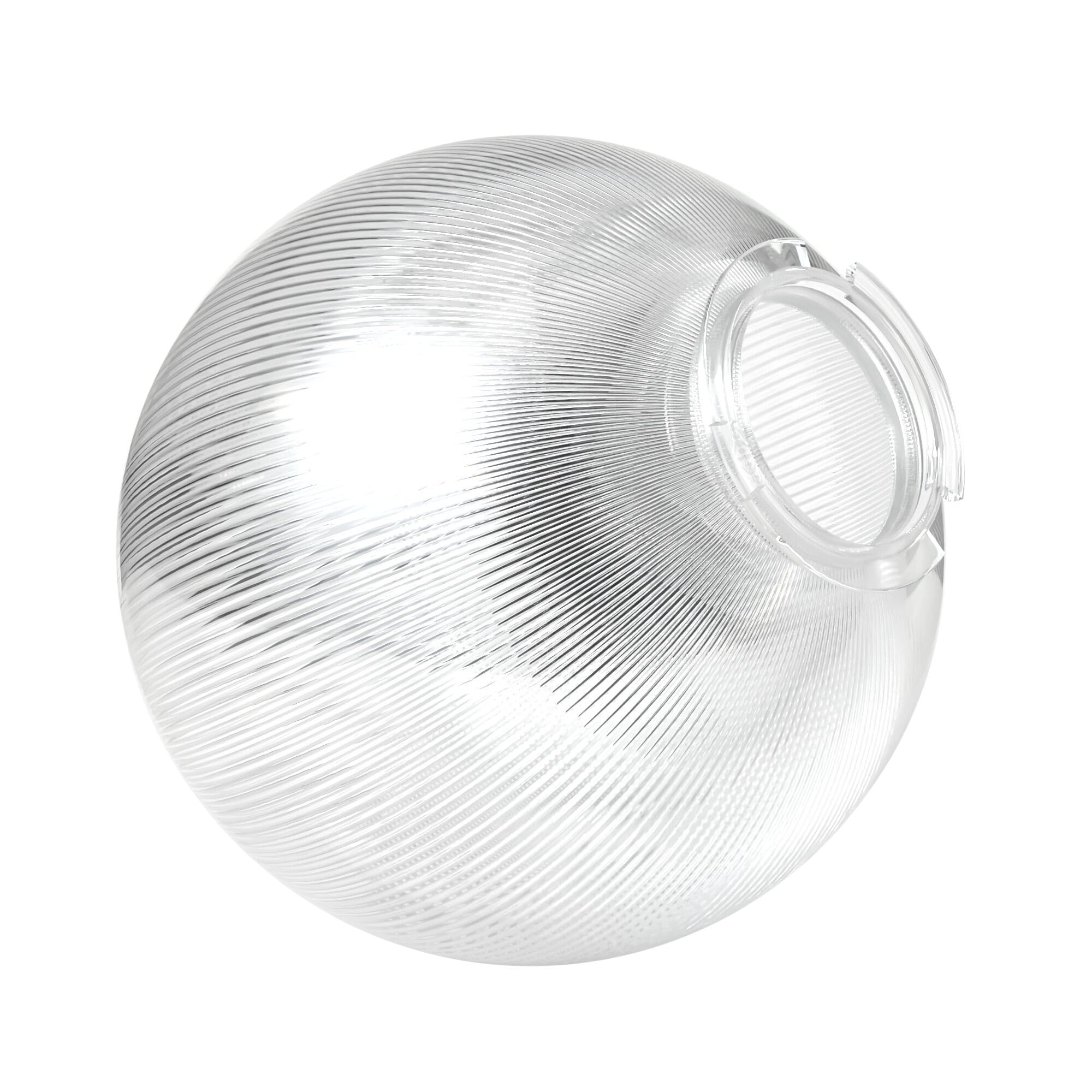 KASTLITE 12" Prismatic Acrylic Lamp Post Globe, 4-5/8in Twist Lock, US Made