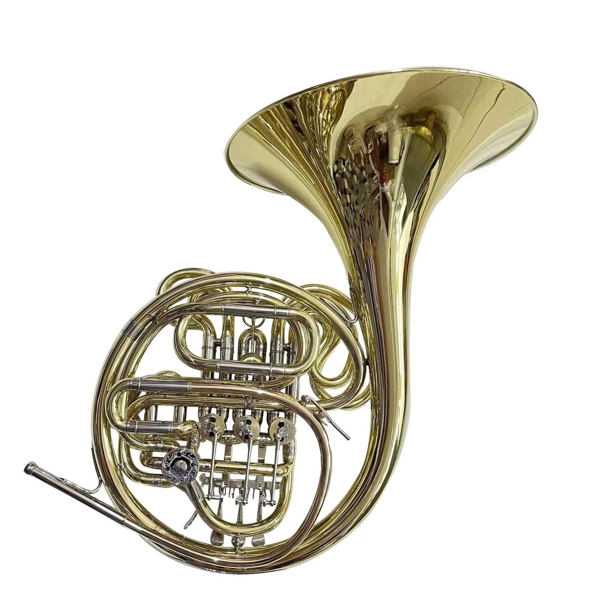 Professional French Horn Yellow Brass Stainless Steel Pisiton Material French Horn F Tone