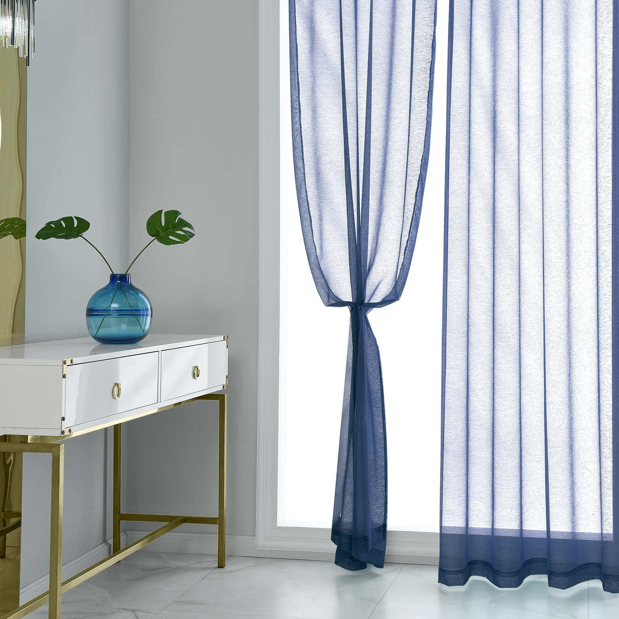 Cortinas Transparentes Azul Marino Amazon.com: Cortinas Azul Marino De