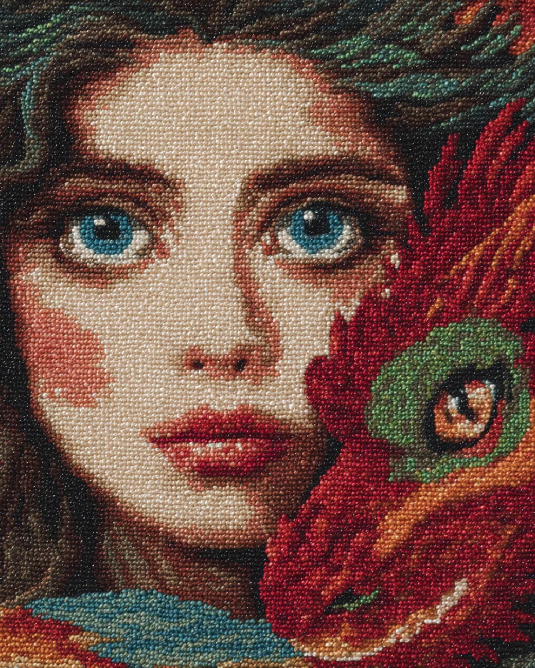 AMBATTERY Latch Hook Tapestry Kit Dragon and Girl 85x115cm