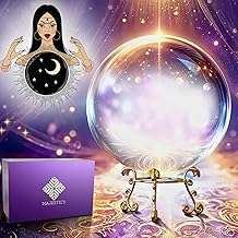 8cm Crystal Ball & Metal Stand + Box - Perfect for Crystallomance, Divination, Medium [Lifetime Warranty]