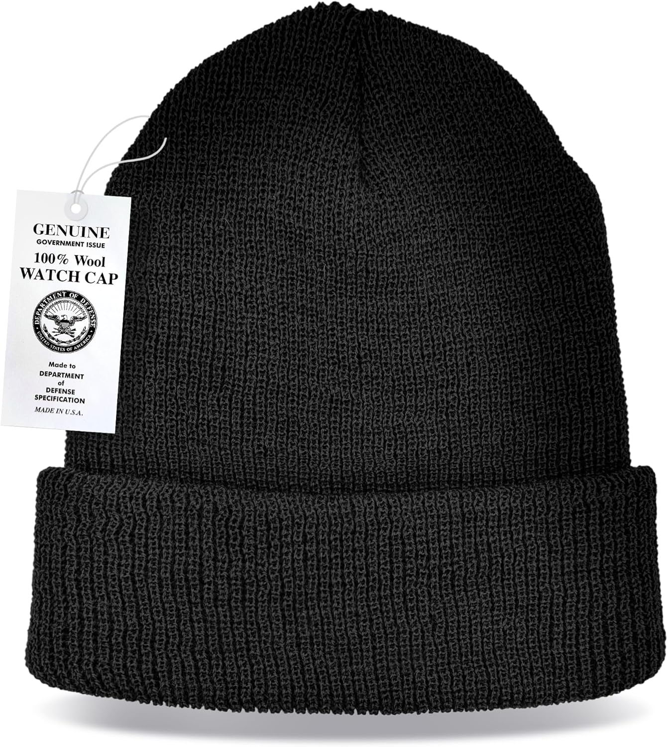 100% Wool GI Watch Cap – Warm Wool Beanie, Winter Hat for Outdoor, Hiking, Skiing & Cold Weather, Made in USA - Image 7