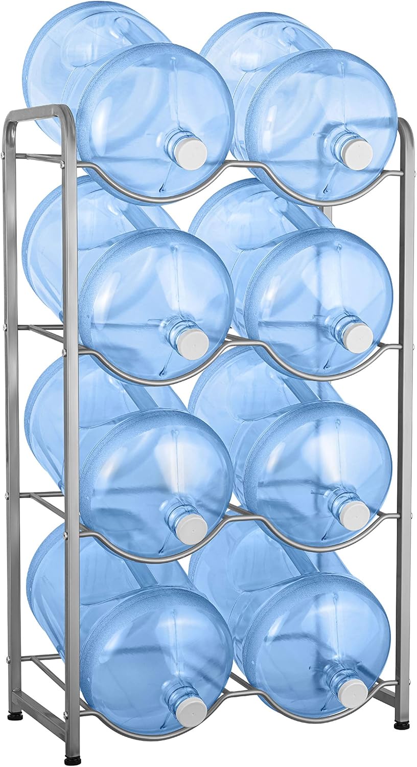 Brio Double-Column Water Bottle Stands (Grey) (8-Bottle)