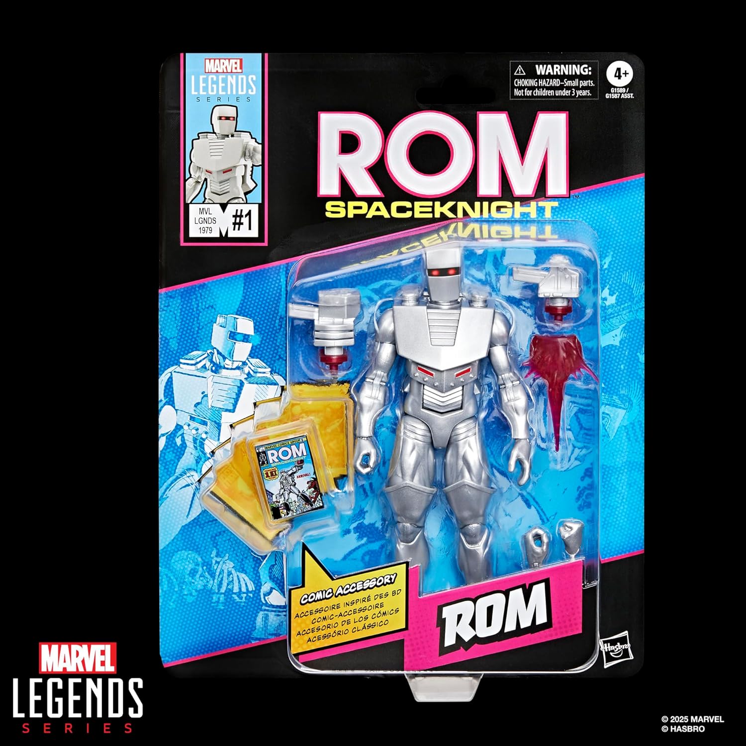 Marvel Legends Series ROM: Spaceknight, Comics-Inspired Collectible 6-Inch Scale Action Figure with Character-Sized Comic Accessory