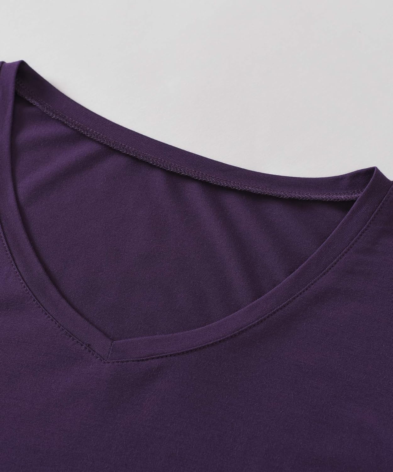 Latuza Women's Viscose Sleep T-Shirt V-Neck Pajamas Top - Image 3