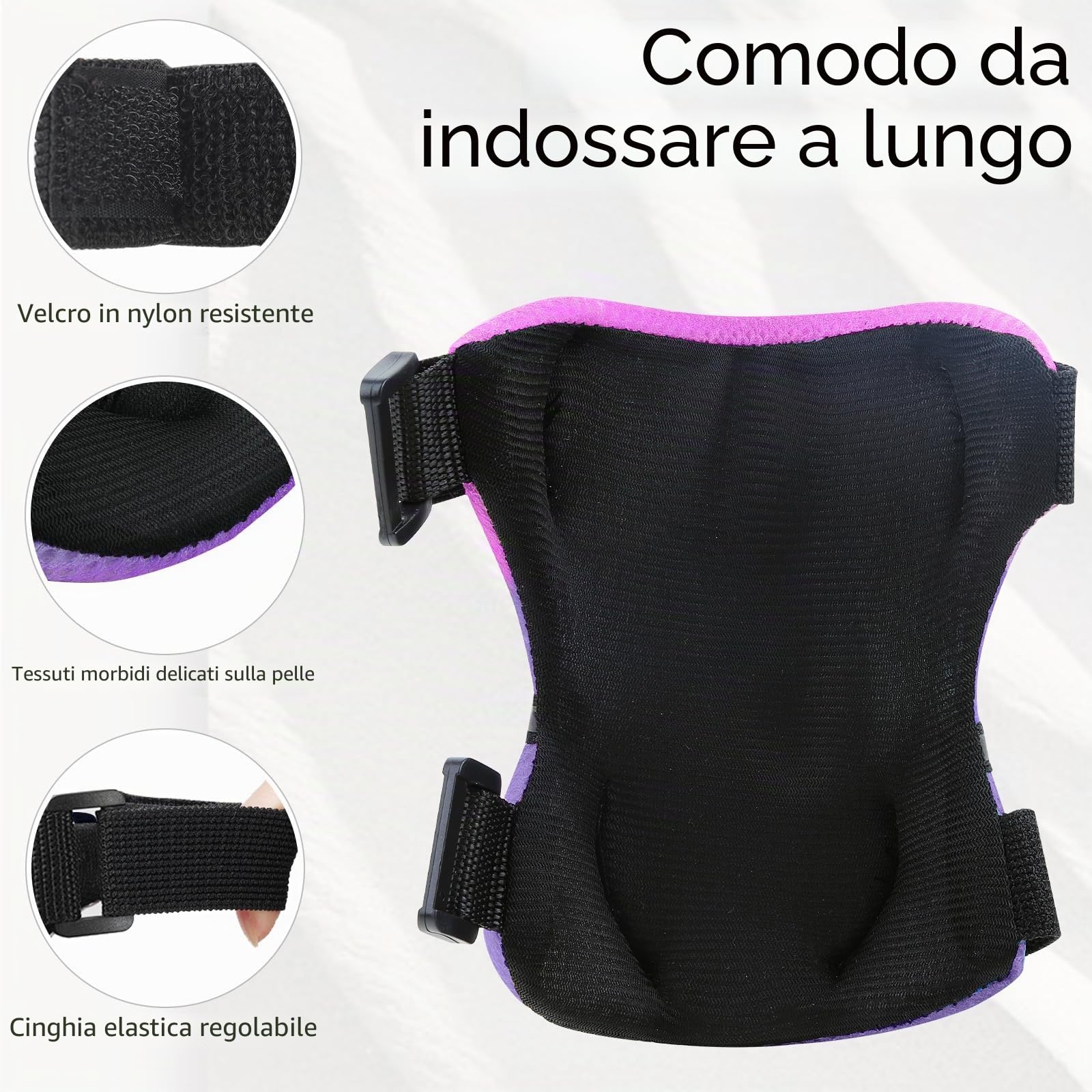 YooxArmor Protezioni Bambini Pattini in Linea per 3-13 Anni | 6 in 1 Attrezzatura Protettiva Protezione Bambini Ginocchiere,Gomitiere Protezioni Set per Scooter Pattini in Linea