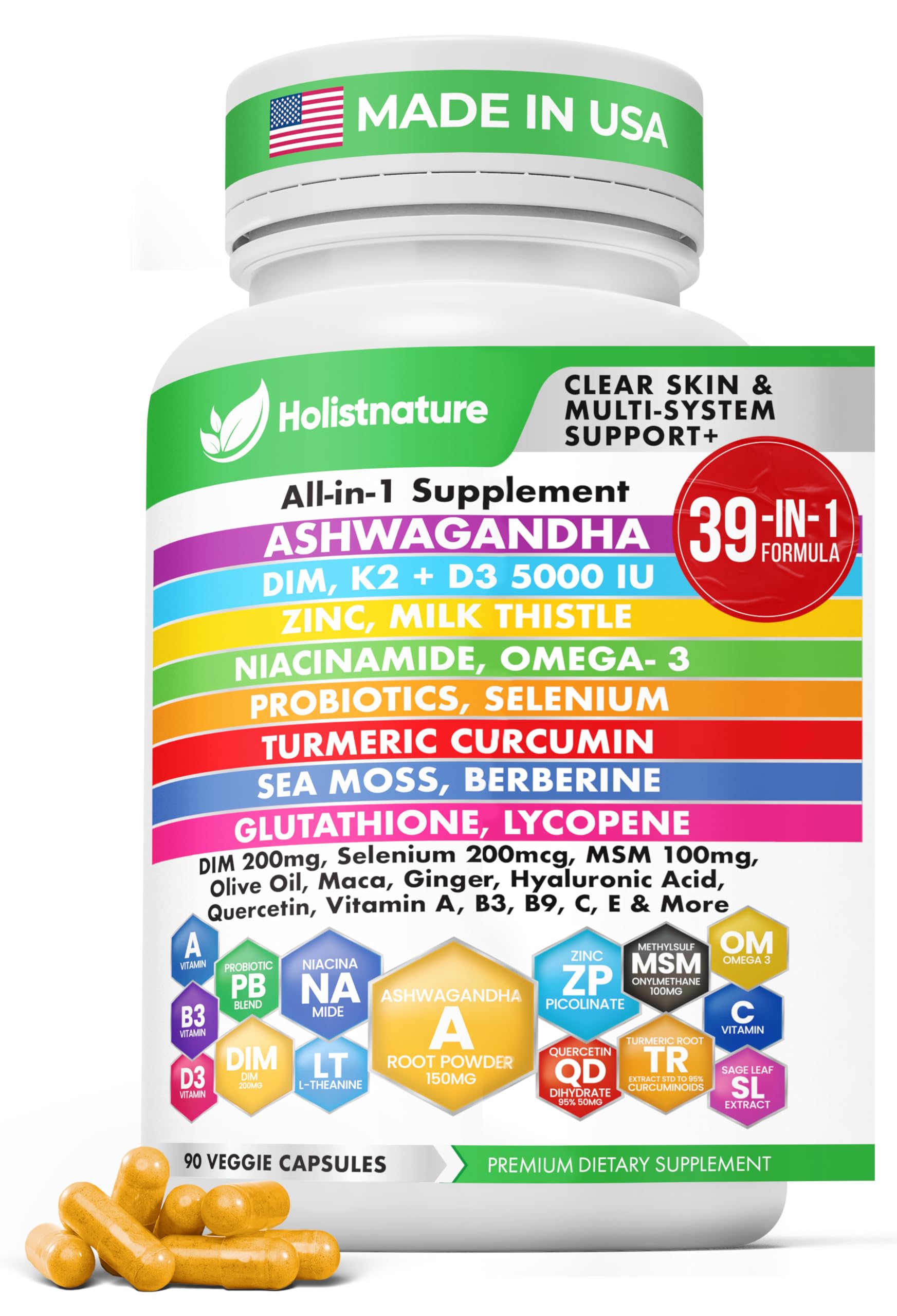 glutathione and cortisol Amazon.com: 39-in-1 Skin, Gut & Hormone