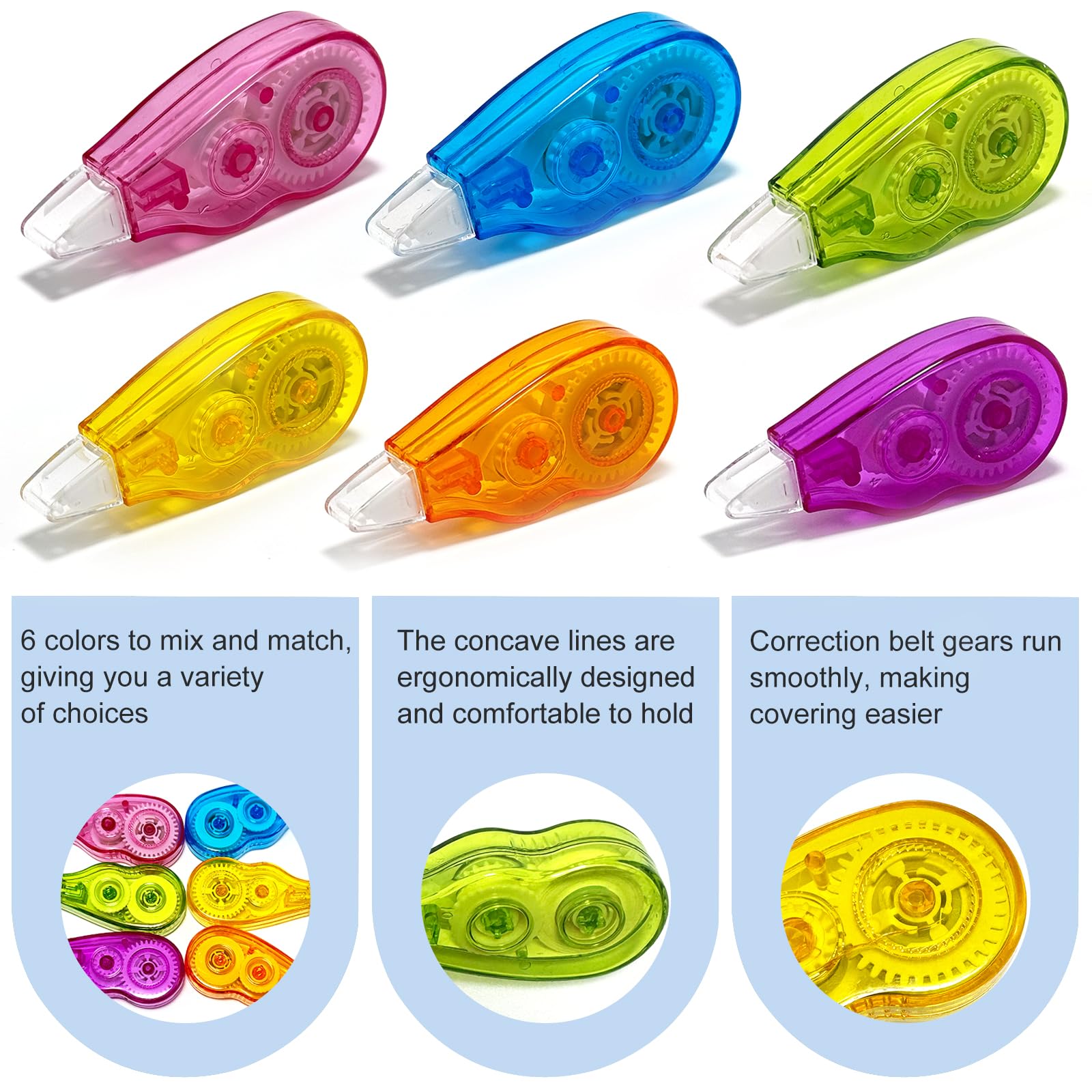 Bianchetto A Nastro - 18 Pezzi Mini Correttore Con Cappuccio, Asciutto E Riscrivibile - Foto 8