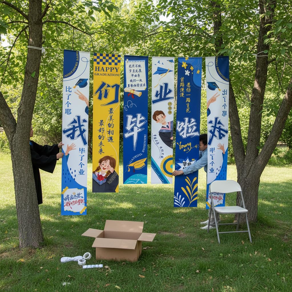 Striscione Decorativo per Laurea Tessuto, style to 4 | Materiale in tessuto, Striscione per Cerimonia, Ambientazioni fotografiche, Per Club scolastici