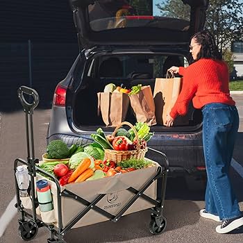 Amazon.co.jp: ワゴンカート 折りたたみ式 ビーチカート 全地形に