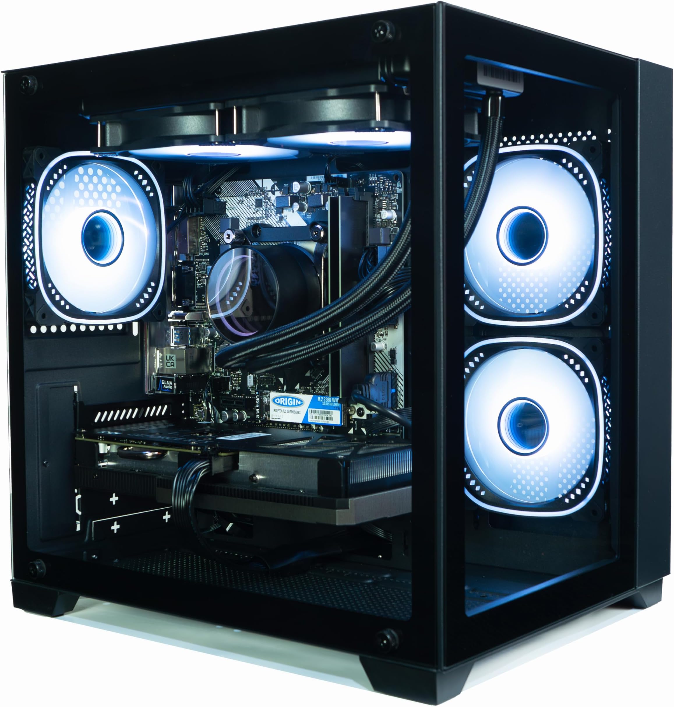 Gaming Desktop PC, Intel i9 14900KF, Nvidia RTX 5080 OC, 32GB RAM, 2TB NVMe SSD, 240 AIO, Windows 11, 850W 80+ PSU, (KZ900V2, Black)