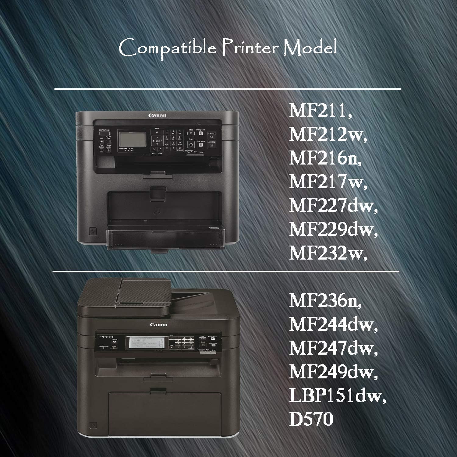 Compatible MF247dw CRG137 Toner Cartridge Replacement for Canon 137 Black CRG-137 for Imageclass D570 MF236n MF232w MF242dw MF230 MF210 MF216n MF217w MF229dw MF249dw Printers (4 Pack)